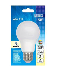 LED ESTANDAR A60 6W E27 LUZ NATURAL