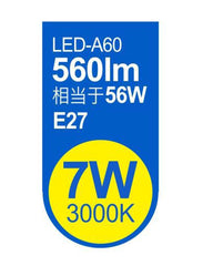 LED ESTANDAR A60 7W E27 LUZ CALIDA