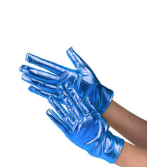 GUANTES CORTO METALIZADO AZUL