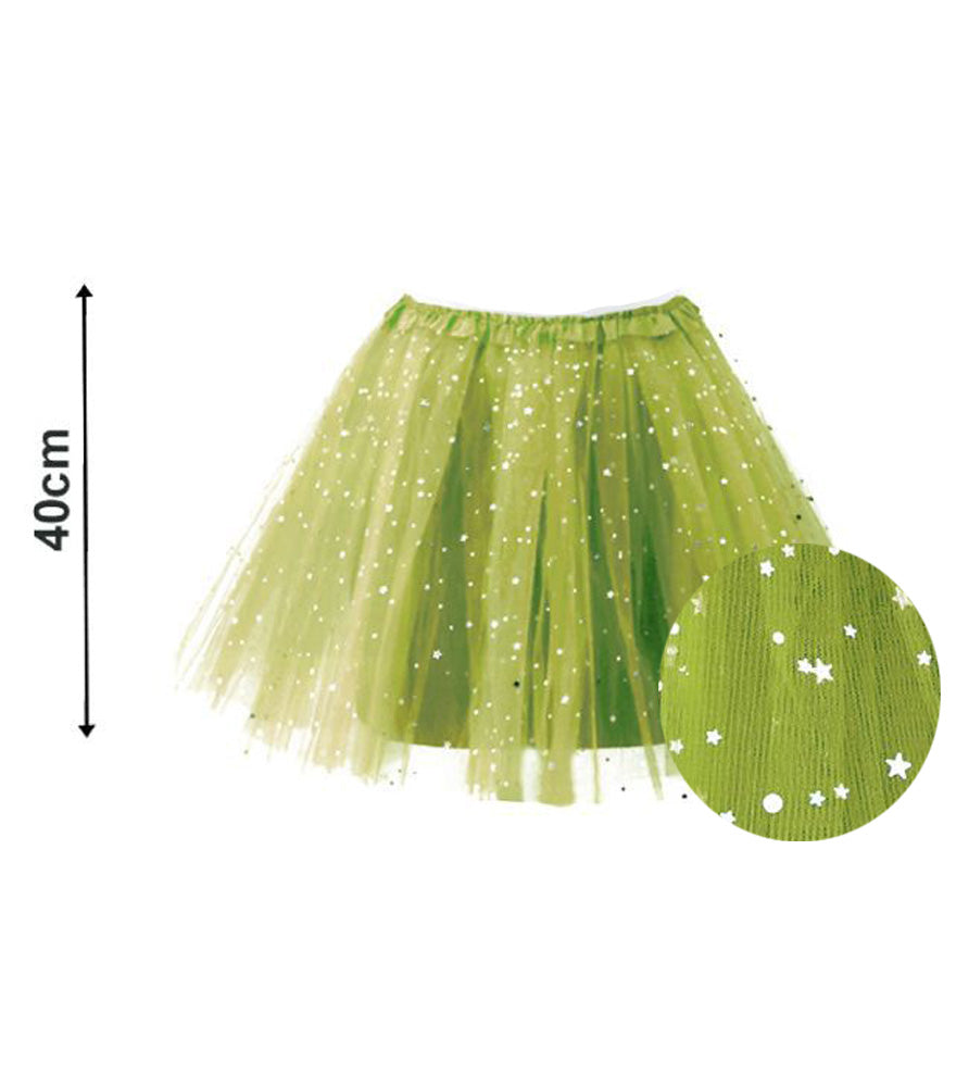 TUTU ESTRELLAS 40CM VERDE