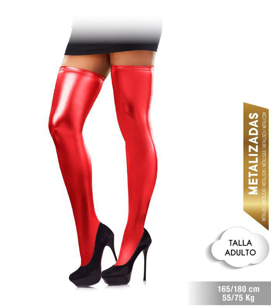 PANTY ADULTA METALIZADO ROJO