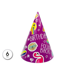 GORRO DE PAPEL BDAY 6PCS