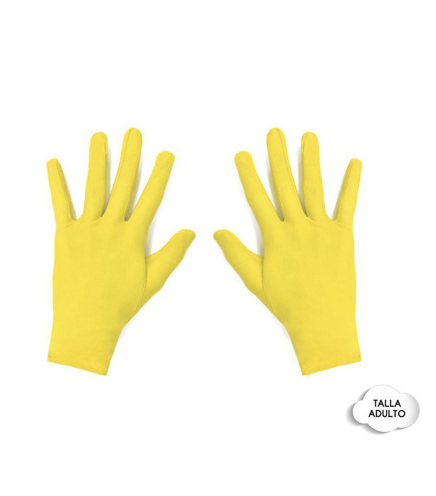 GUANTES CORTO ADULTOS AMARILLO