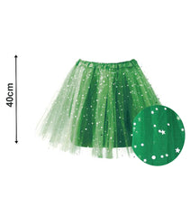 TUTU ESTRELLAS 40CM VERDE OSCURO