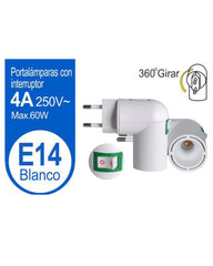 PORTALAMPARAS CON INTERRUPTOR E14