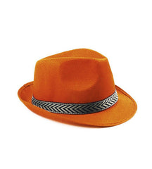 SOMBRERO PEDORA NARANJA ADULTOS