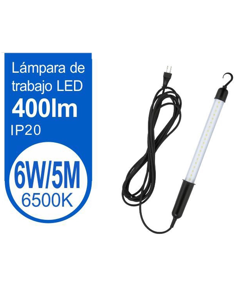 LAMPARA DE TRABAJO LED 6W 6500K 5M