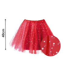 TUTU ESTRELLAS 40CM ROJO