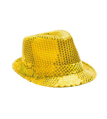 SOMBRERO DE LENTEJUELAS ORO