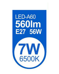 LED ESTANDAR A60 7W E27 LUZ FRIA