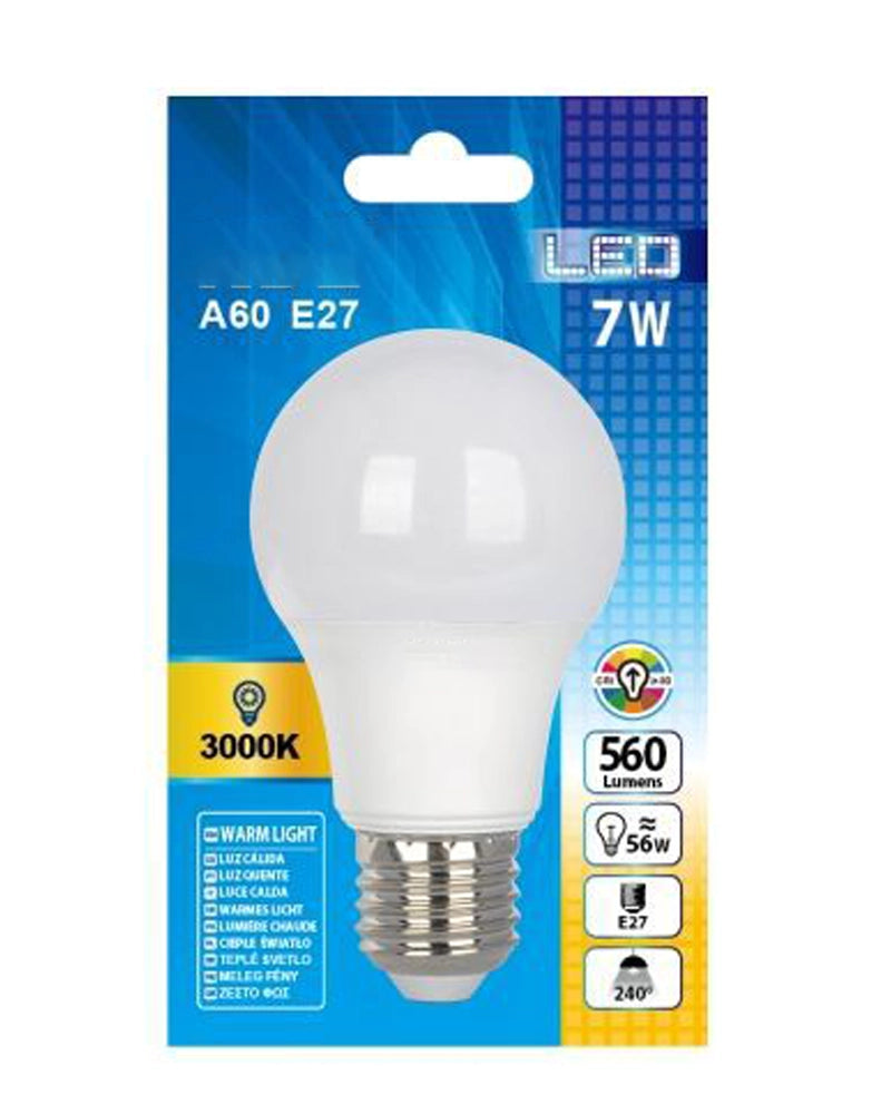 LED ESTANDAR A60 7W E27 LUZ CALIDA