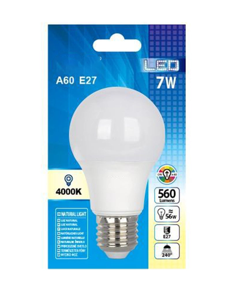 LED ESTANDAR A60 7W E27 LUZ NATURAL