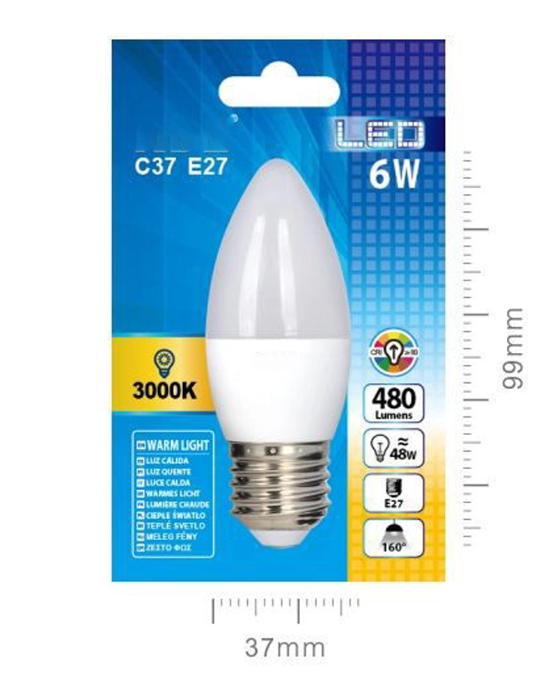 LED VELA C37 6W E27