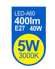 LED ESTANDAR A60 5W E27 LUZ CALIDA