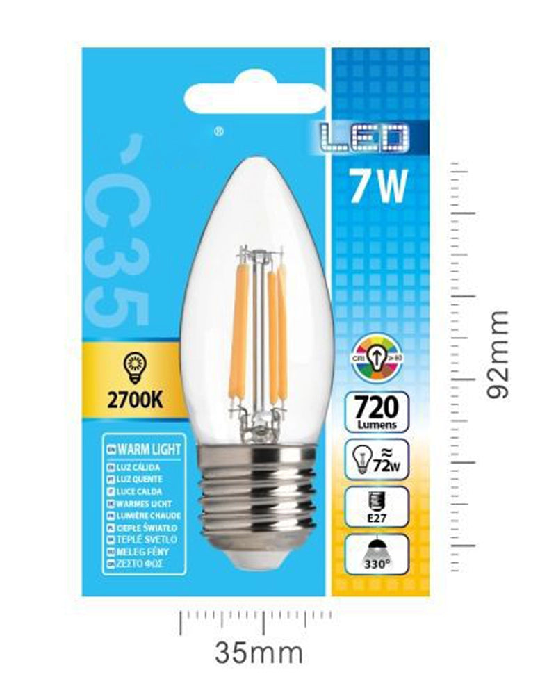 LED FILAMENTO VELA C35 7W E27