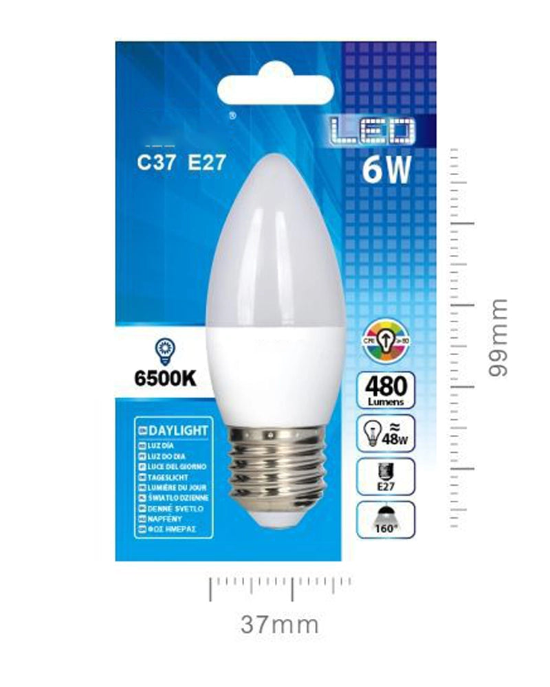 LED VELA C37 6W E27