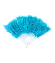 ABANICO DE PLUMAS TURQUESA - Vencashop