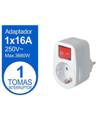 ADAPTADOR 1 TOMAS CON INTERRUPTOR - Vencashop