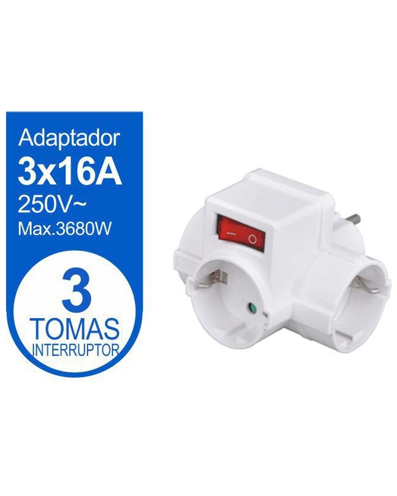 ADAPTADOR MULTIVIA 3 TOMAS CON INT - Vencashop