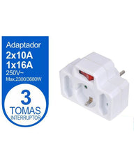 ADAPTADOR MULTIVIA 3 TOMAS CON INT - Vencashop