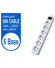 BASE MULTIPLE 6 TOMAS CON INT SIN CABLE - BlissMarket