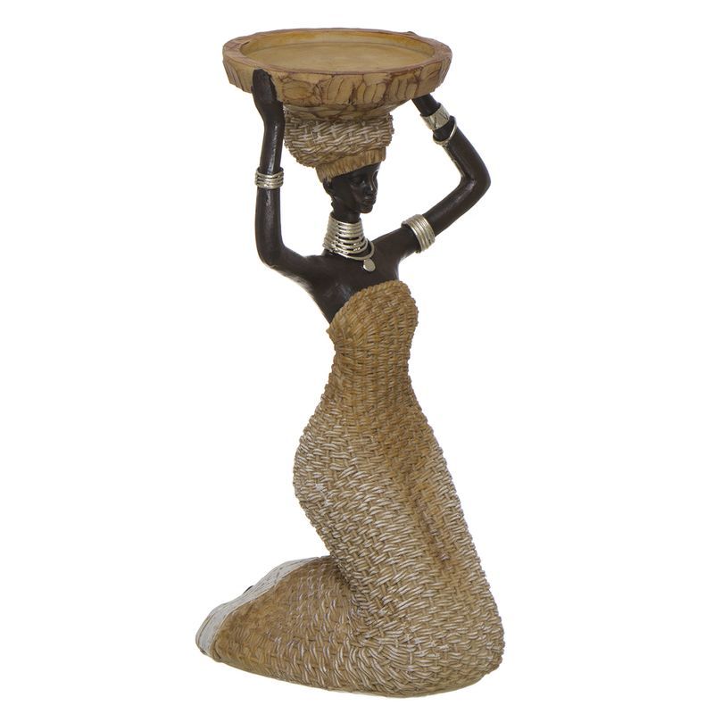 FIGURA AFRICANA CON PORTAVELA - BlissMarket