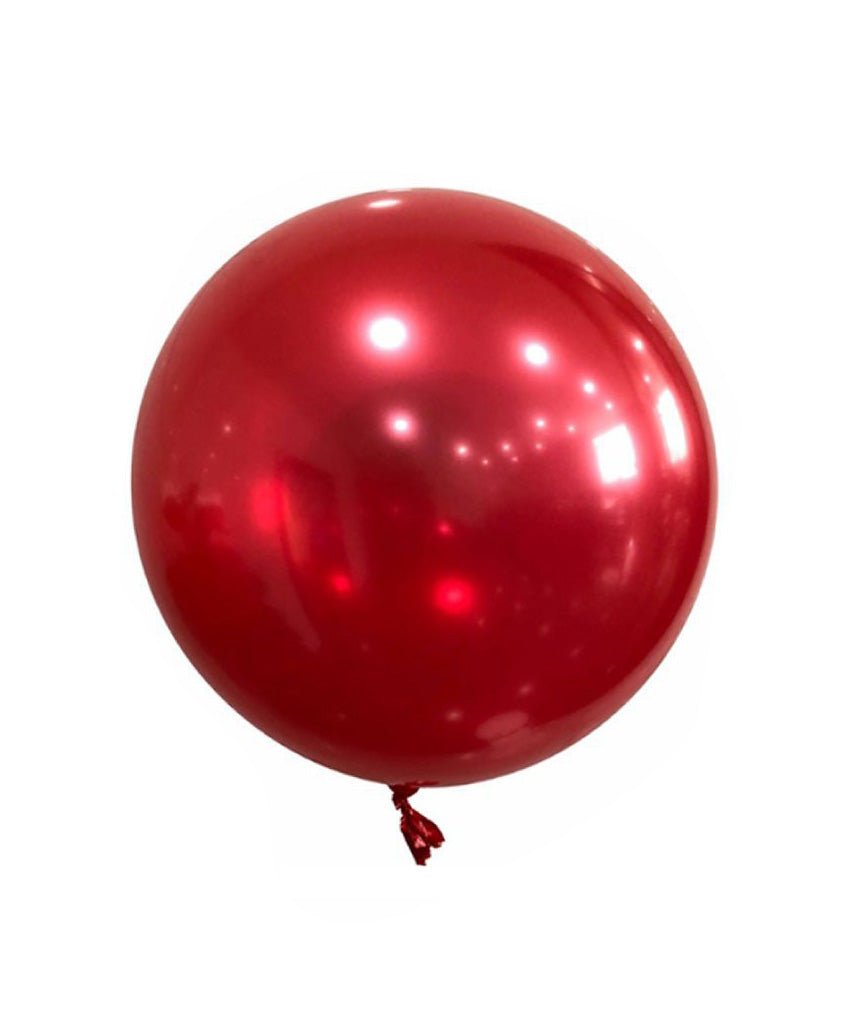 GLOBO BURBUJA 45CM ROJO METALIZADO - BlissMarket