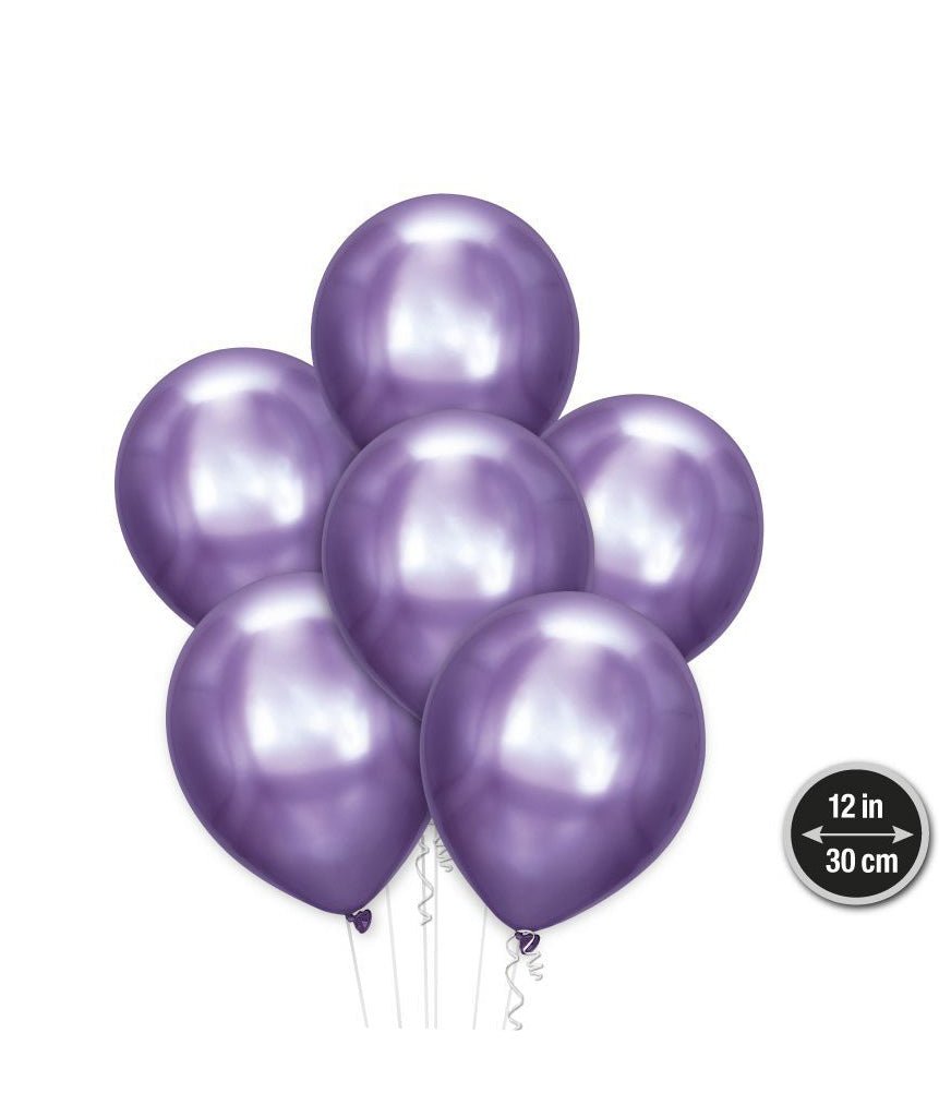 GLOBOS METALIZADO 30CM 6PCS - BlissMarket