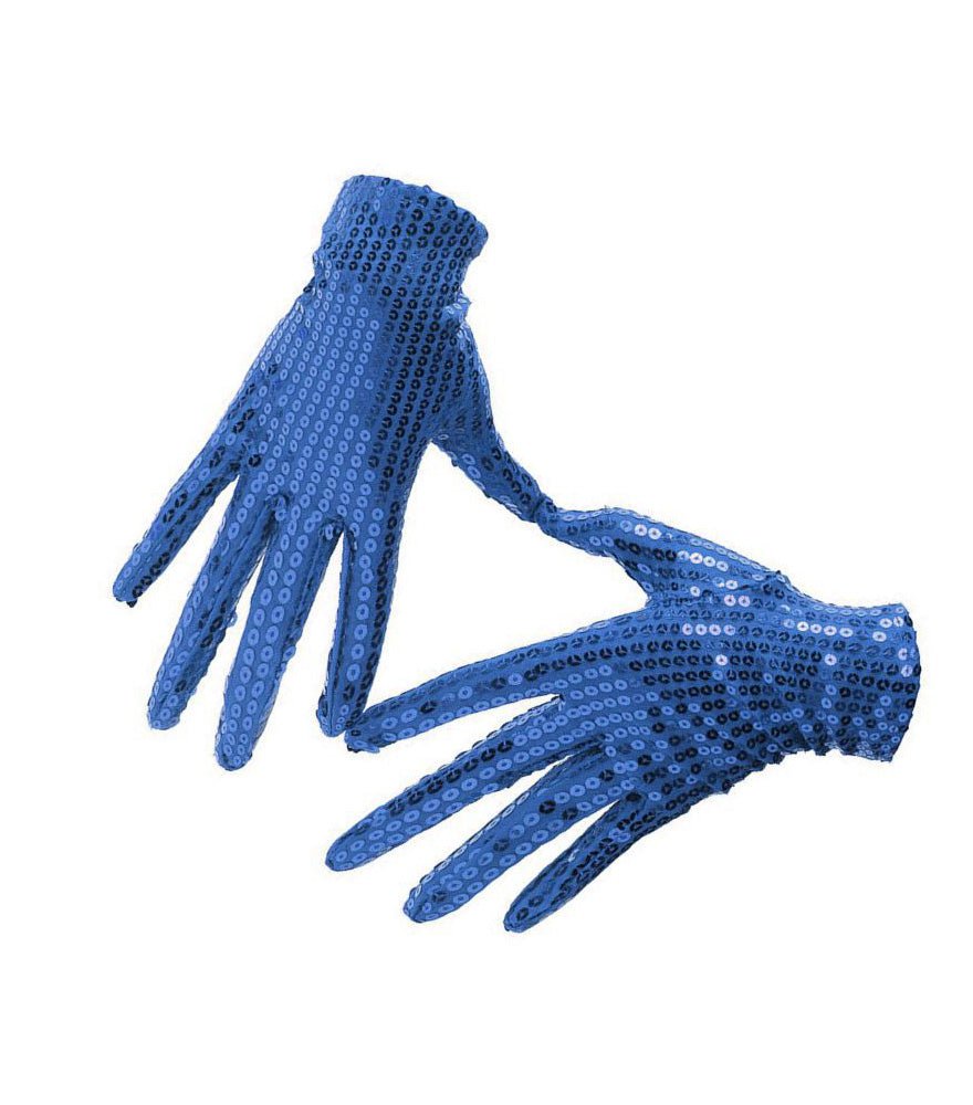 GUANTES LENTEJUELAS AZUL - BlissMarket