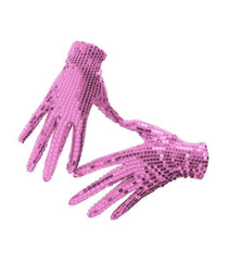 GUANTES LENTEJUELAS ROSA - BlissMarket