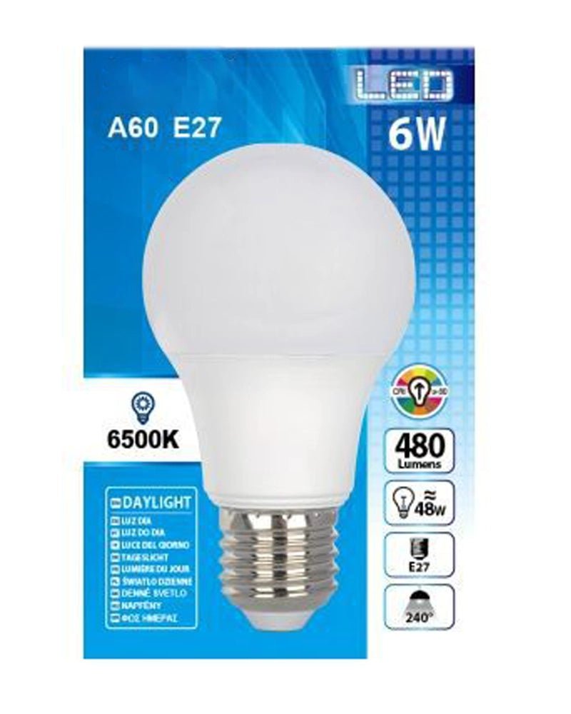 LED ESTANDAR A60 6W E27 LUZ FRIA - BlissMarket