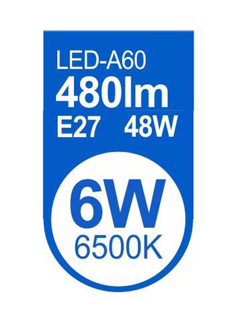 LED ESTANDAR A60 6W E27 LUZ FRIA - BlissMarket