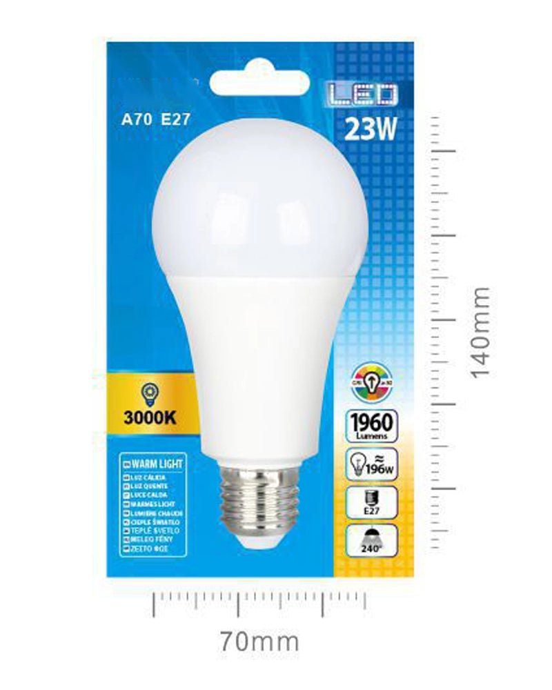 LED ESTANDRA A70 23W E27 LUZ CALIDA - BlissMarket