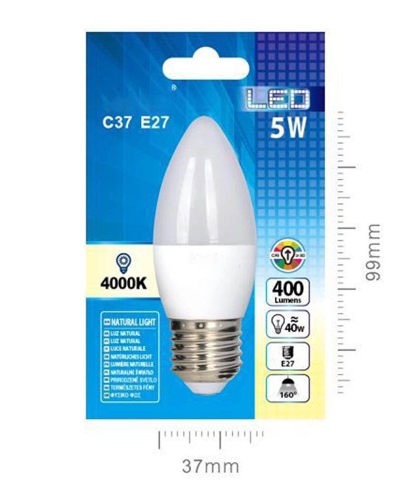 LED VELA C37 5W E27 - BlissMarket